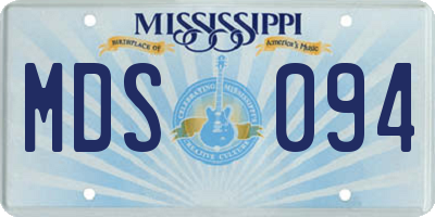 MS license plate MDS094