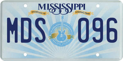 MS license plate MDS096
