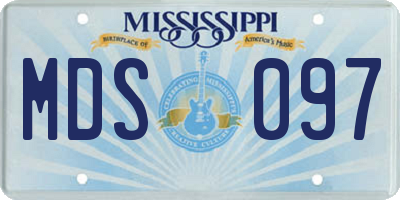 MS license plate MDS097