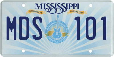 MS license plate MDS101