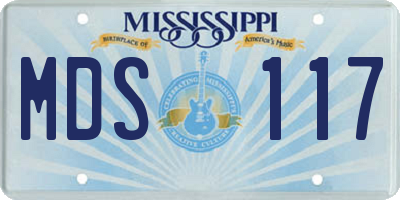 MS license plate MDS117