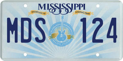 MS license plate MDS124