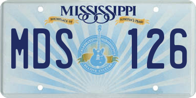 MS license plate MDS126