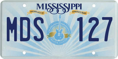 MS license plate MDS127