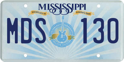 MS license plate MDS130