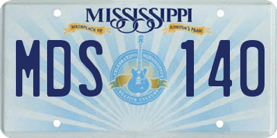 MS license plate MDS140
