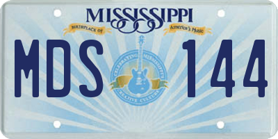 MS license plate MDS144
