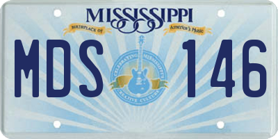 MS license plate MDS146