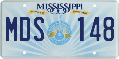 MS license plate MDS148