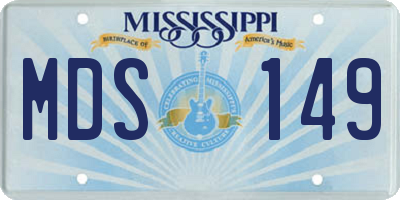 MS license plate MDS149