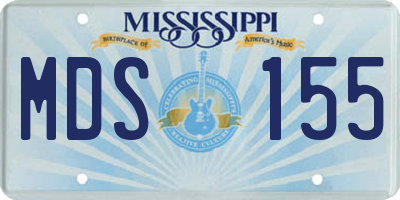 MS license plate MDS155