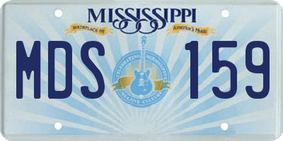 MS license plate MDS159