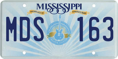 MS license plate MDS163