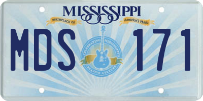 MS license plate MDS171