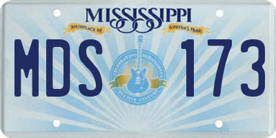 MS license plate MDS173