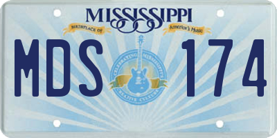 MS license plate MDS174