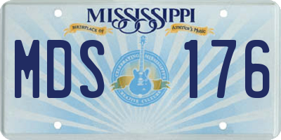 MS license plate MDS176