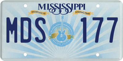 MS license plate MDS177