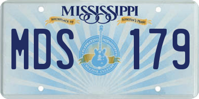 MS license plate MDS179