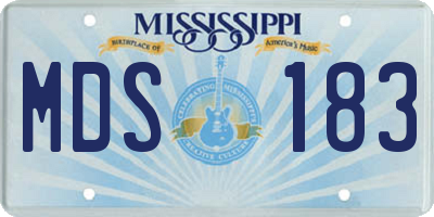 MS license plate MDS183