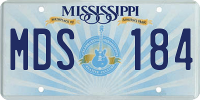 MS license plate MDS184
