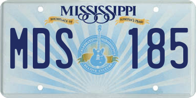 MS license plate MDS185
