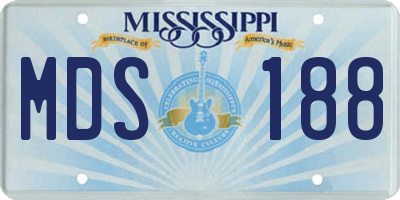 MS license plate MDS188