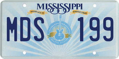 MS license plate MDS199