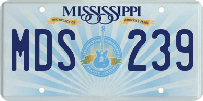 MS license plate MDS239