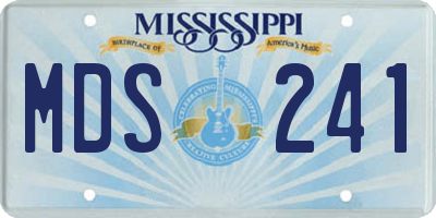 MS license plate MDS241