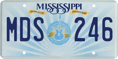 MS license plate MDS246