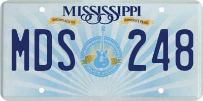 MS license plate MDS248