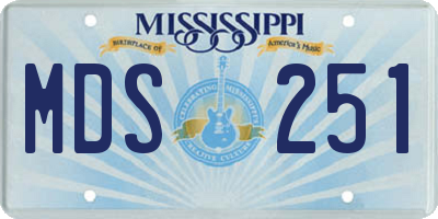 MS license plate MDS251