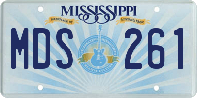 MS license plate MDS261