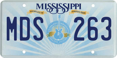 MS license plate MDS263