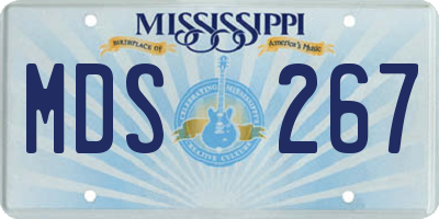 MS license plate MDS267