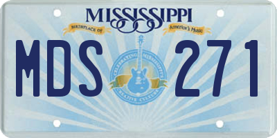 MS license plate MDS271