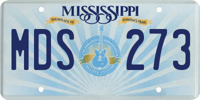 MS license plate MDS273