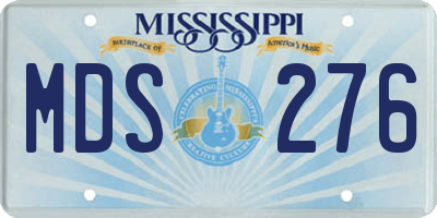 MS license plate MDS276