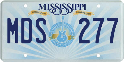MS license plate MDS277