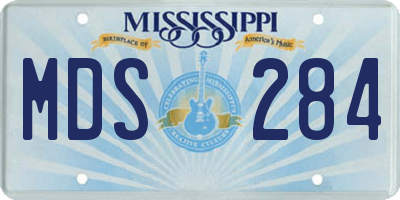 MS license plate MDS284