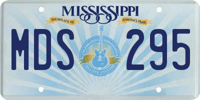MS license plate MDS295