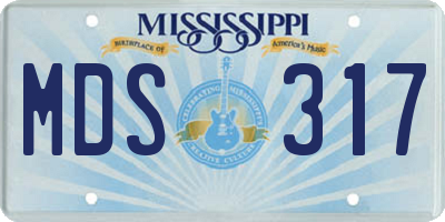 MS license plate MDS317