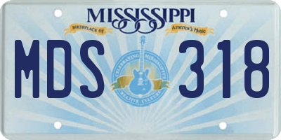 MS license plate MDS318