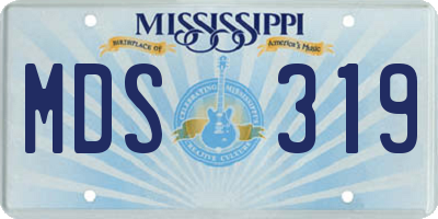 MS license plate MDS319