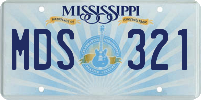 MS license plate MDS321
