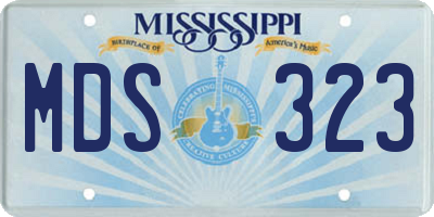 MS license plate MDS323