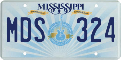 MS license plate MDS324