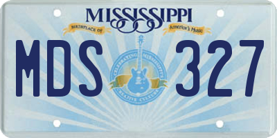 MS license plate MDS327