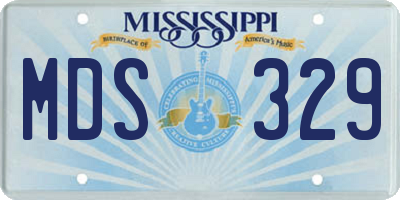 MS license plate MDS329